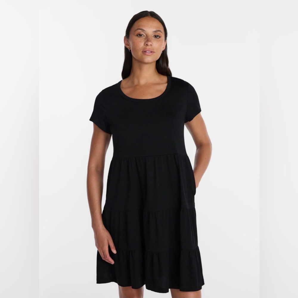 Time & Tru’s Tiered Black Dress